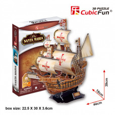 CubicFun Трехмерная головоломка-конструктор "КОРАБЛЬ "САНТА МАРИЯ"