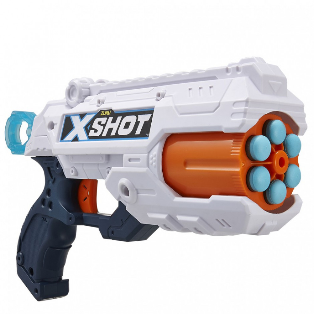 X-Shot Скорострельный бластер EXCEL Reflex 6 Double (2 бластера, 3 банки, 16 патронов)