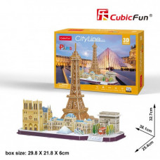 CubicFun Трехмерная головоломка-конструктор "CITY LINE PARIS"