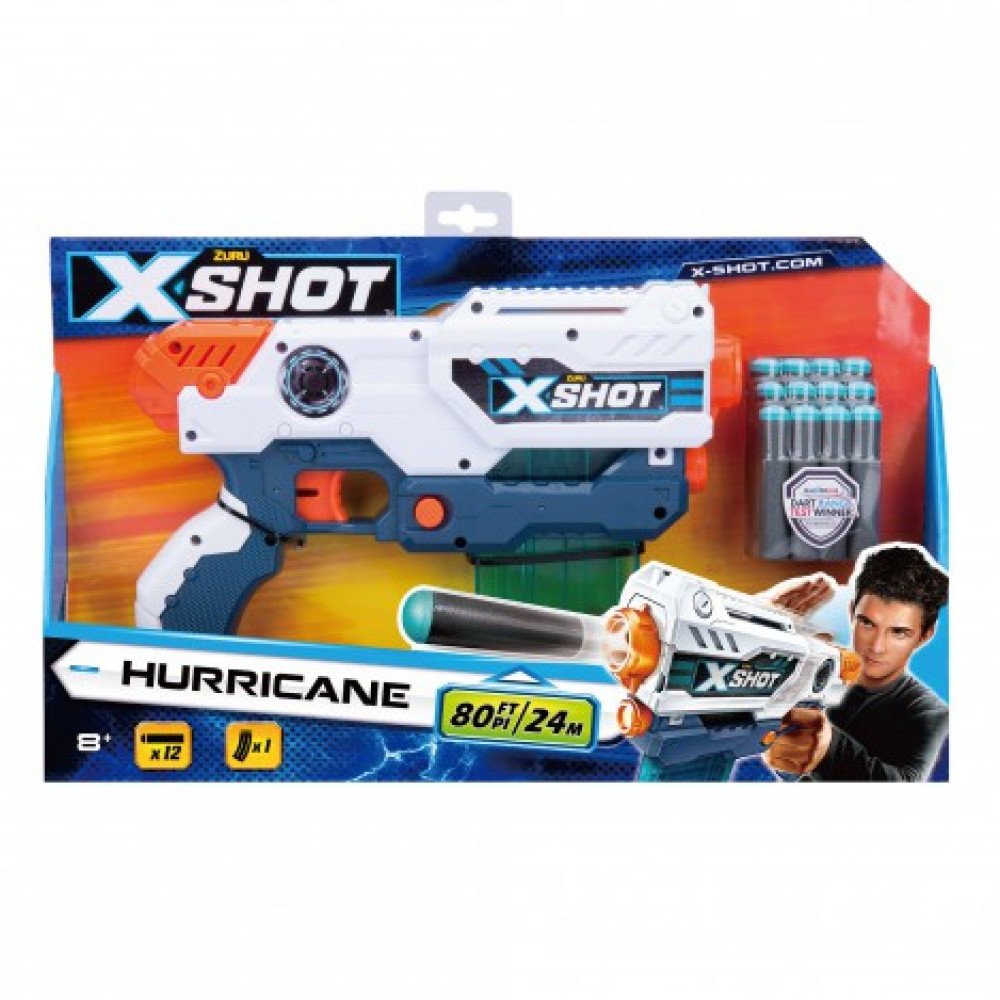 X-Shot Скорострельный бластер EXCEL Hurricane (16 патронов)
