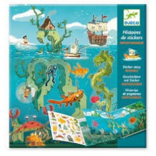 DJECO Набор с перемещаемыми наклейками "Приключения в море"