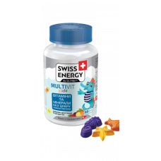 Витамины жевательные детские Swiss Energy MultiVit Kids, №60, Швейцария